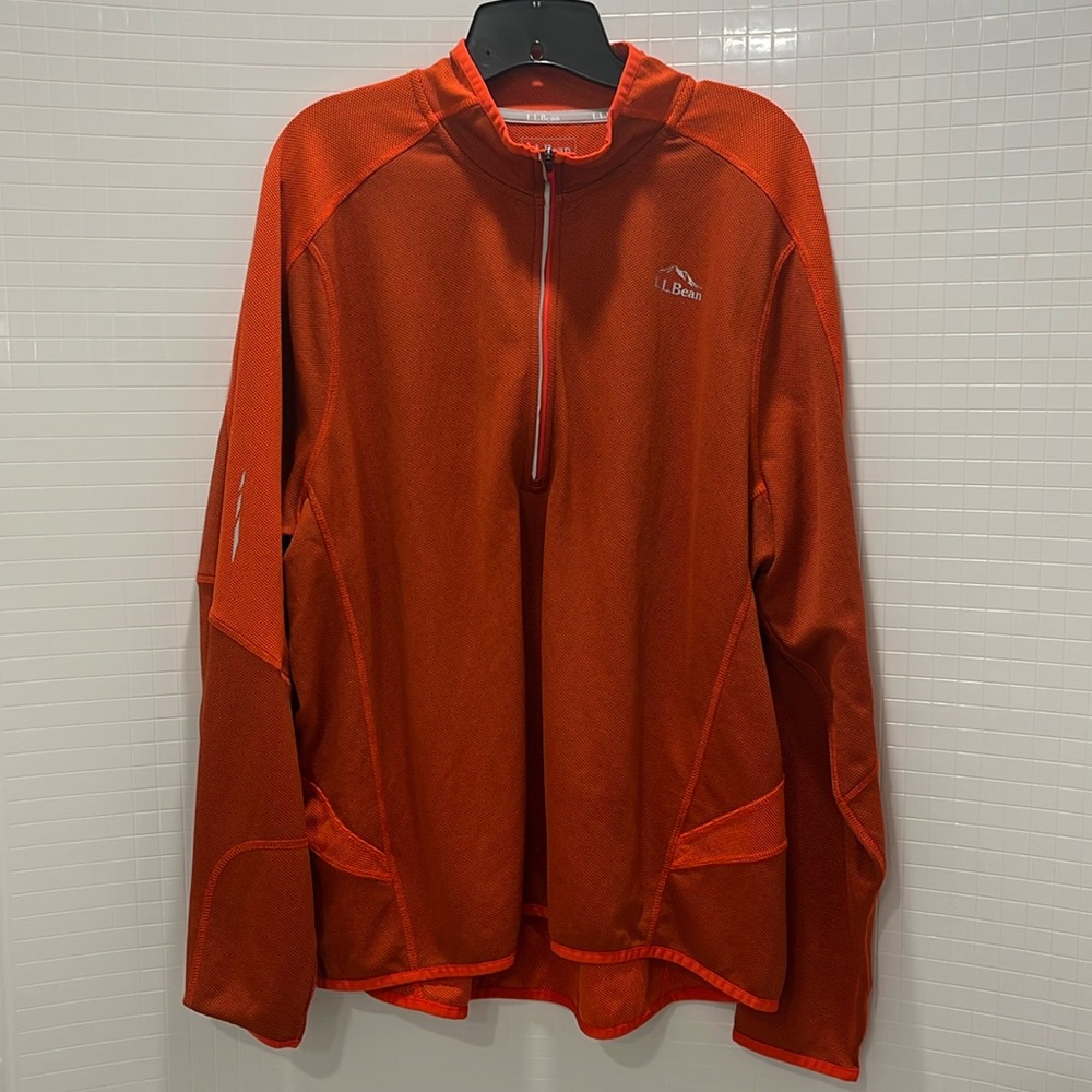 L.L. Bean Orange Performance Jacket Lightweight H… - image 1